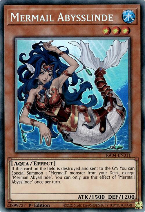 Mermail Abysslinde [RA04-EN011] Prismatic Collector's Rare | Enigma On Main