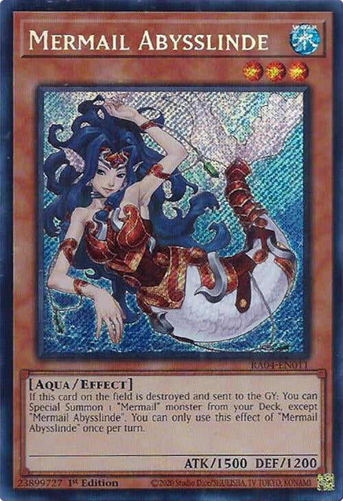 Mermail Abysslinde [RA04-EN011] Secret Rare | Enigma On Main