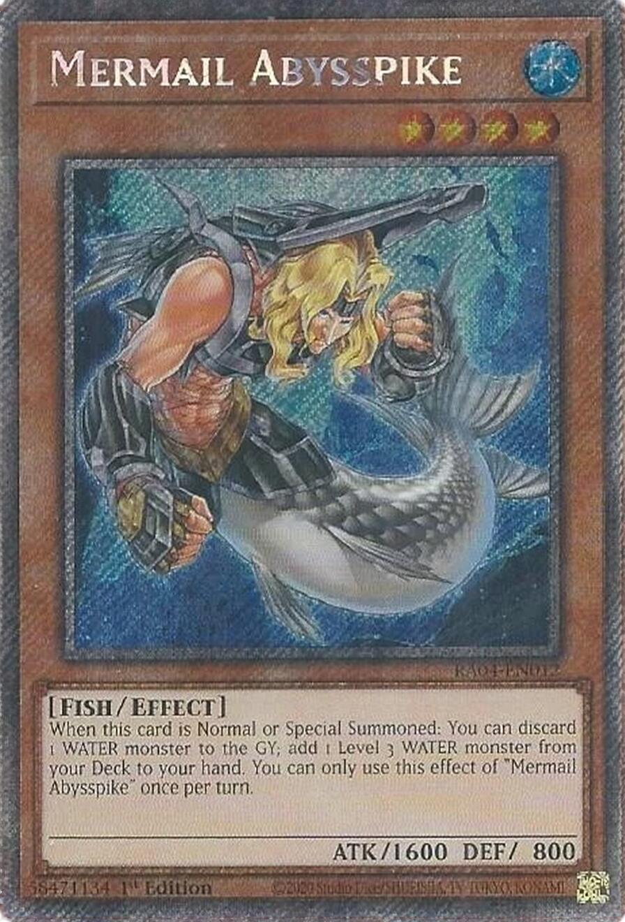 Mermail Abysspike [RA04-EN012] Platinum Secret Rare | Enigma On Main