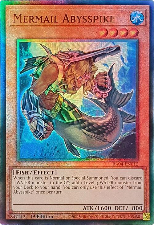 Mermail Abysspike [RA04-EN012] Prismatic Ultimate Rare | Enigma On Main
