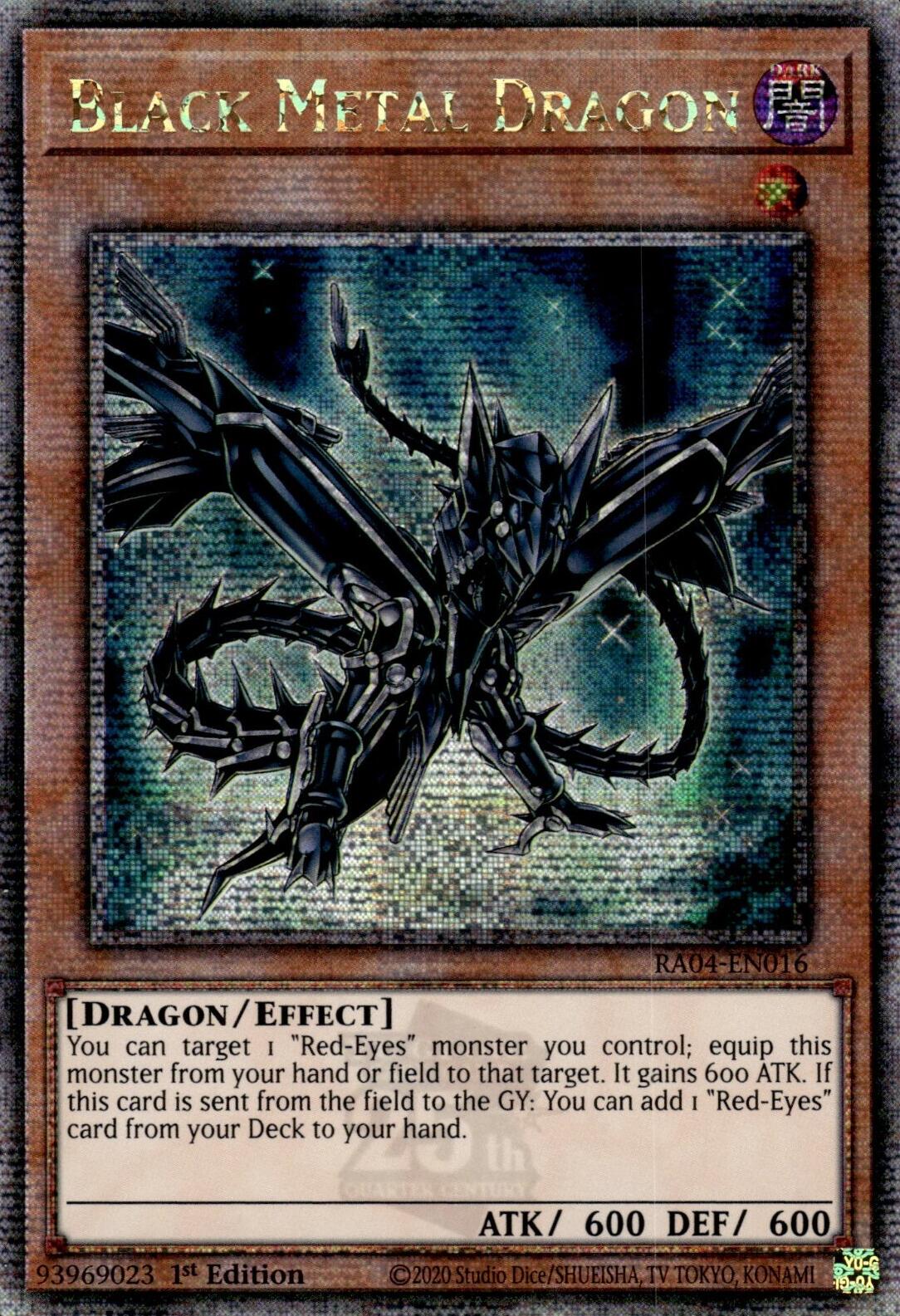 Black Metal Dragon [RA04-EN016] Quarter Century Secret Rare | Enigma On Main