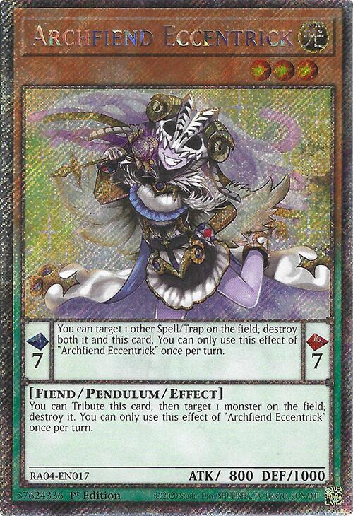 Archfiend Eccentrick [RA04-EN017] Platinum Secret Rare | Enigma On Main