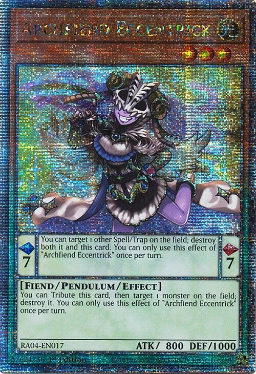 Archfiend Eccentrick [RA04-EN017] Quarter Century Secret Rare | Enigma On Main