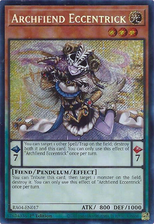 Archfiend Eccentrick [RA04-EN017] Secret Rare | Enigma On Main