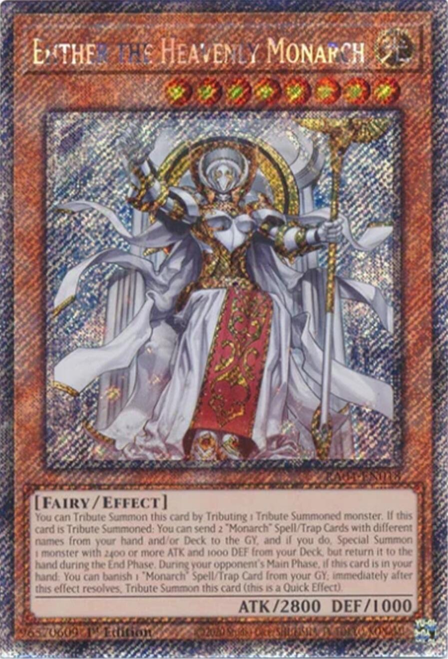 Ehther the Heavenly Monarch [RA04-EN018] Platinum Secret Rare | Enigma On Main
