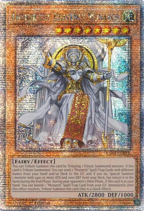 Ehther the Heavenly Monarch [RA04-EN018] Quarter Century Secret Rare | Enigma On Main