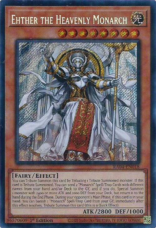 Ehther the Heavenly Monarch [RA04-EN018] Secret Rare | Enigma On Main