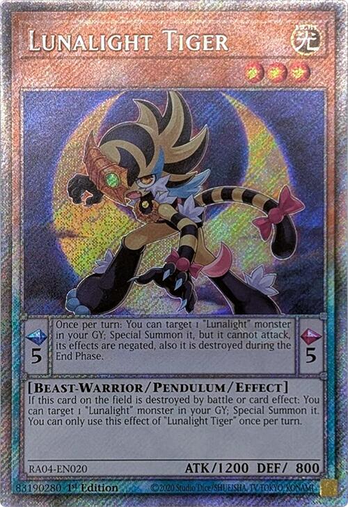 Lunalight Tiger [RA04-EN020] Platinum Secret Rare | Enigma On Main