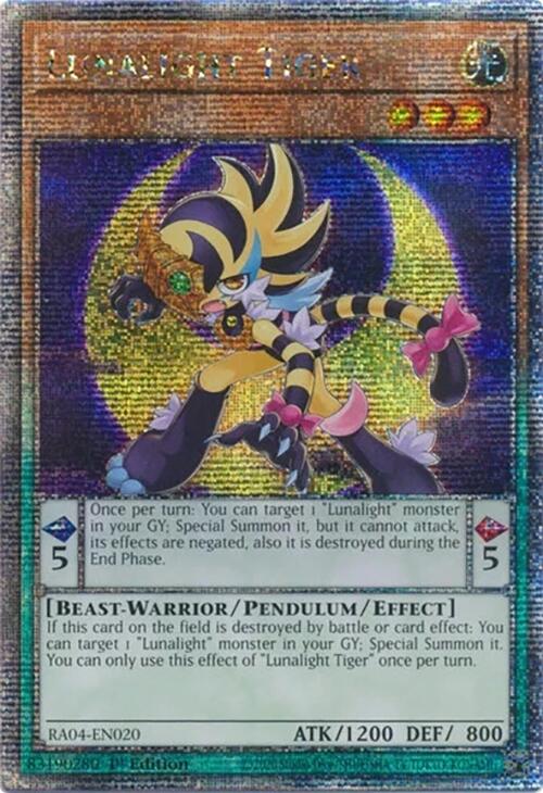 Lunalight Tiger [RA04-EN020] Quarter Century Secret Rare | Enigma On Main