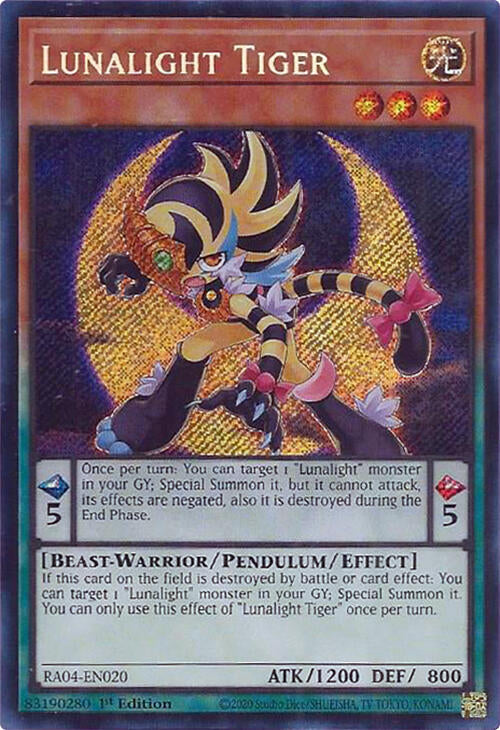 Lunalight Tiger [RA04-EN020] Secret Rare | Enigma On Main