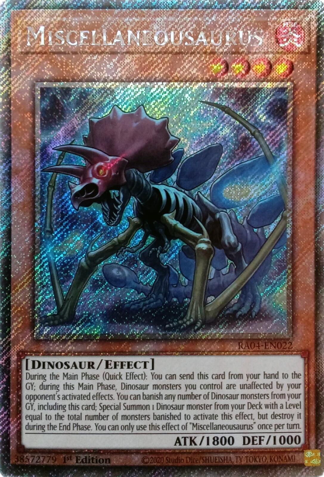 Miscellaneousaurus [RA04-EN022] Platinum Secret Rare | Enigma On Main