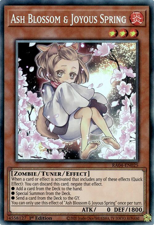 Ash Blossom & Joyous Spring (Alternate Art) [RA04-EN025] Prismatic Collector's Rare | Enigma On Main