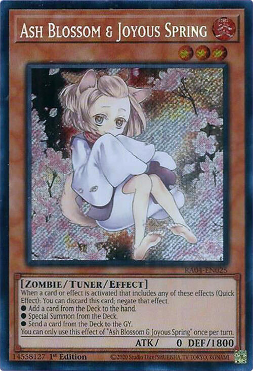 Ash Blossom & Joyous Spring (Alternate Art) [RA04-EN025] Secret Rare | Enigma On Main