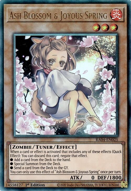 Ash Blossom & Joyous Spring (Alternate Art) [RA04-EN025] Prismatic Ultimate Rare | Enigma On Main