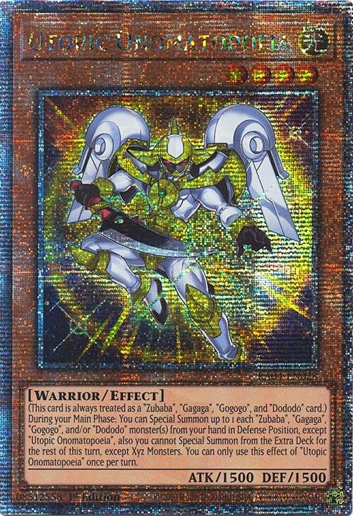 Utopic Onomatopoeia [RA04-EN028] Quarter Century Secret Rare | Enigma On Main