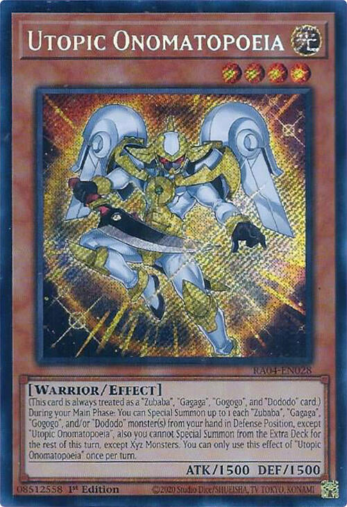 Utopic Onomatopoeia [RA04-EN028] Secret Rare | Enigma On Main