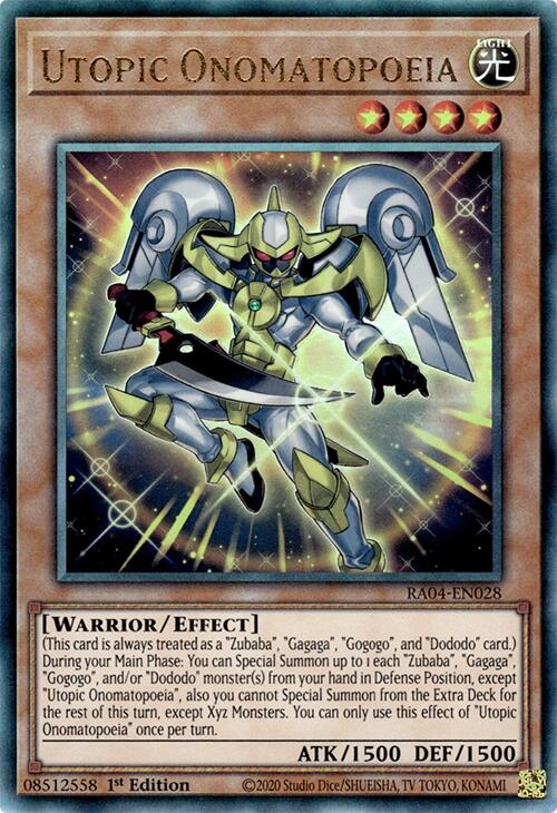 Utopic Onomatopoeia [RA04-EN028] Ultimate Rare | Enigma On Main