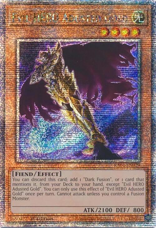 Evil HERO Adusted Gold [RA04-EN029] Quarter Century Secret Rare | Enigma On Main