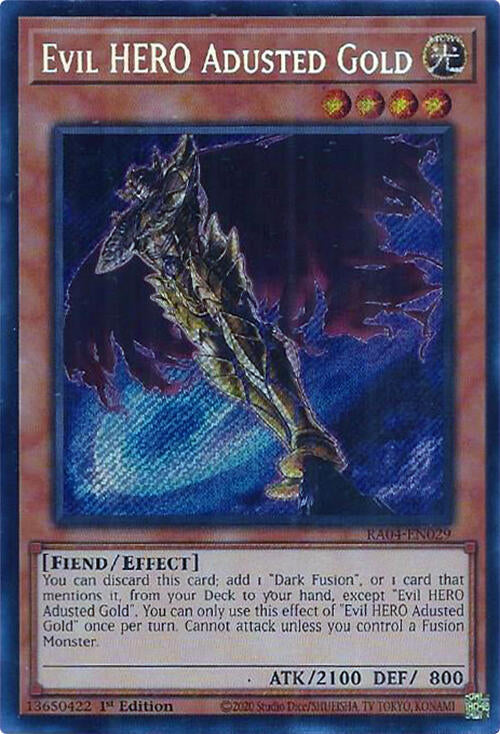 Evil HERO Adusted Gold [RA04-EN029] Secret Rare | Enigma On Main