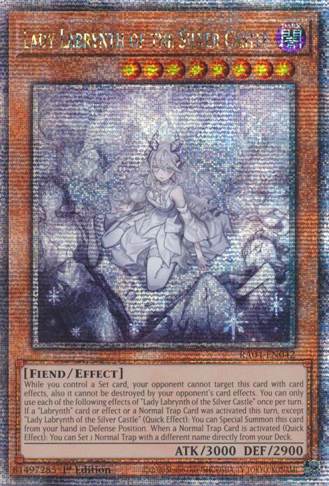 Lady Labrynth of the Silver Castle (New Art) [RA04-EN042] Quarter Century Secret Rare | Enigma On Main