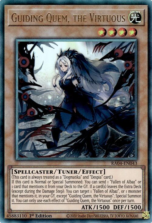 Guiding Quem, the Virtuous [RA04-EN043] Prismatic Ultimate Rare | Enigma On Main