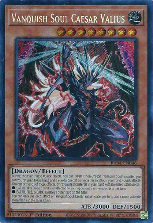 Vanquish Soul Caesar Valius [RA04-EN046] Secret Rare | Enigma On Main