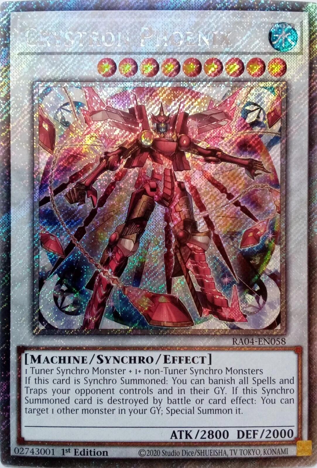 Crystron Phoenix [RA04-EN058] Platinum Secret Rare | Enigma On Main
