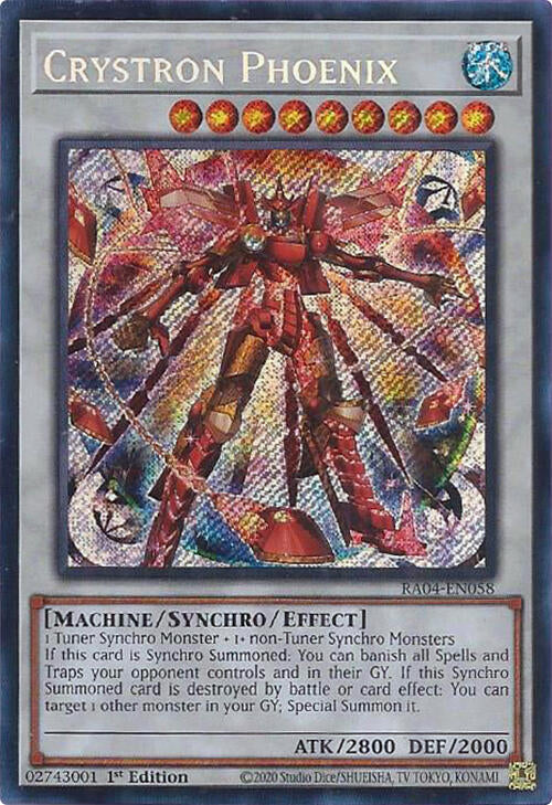 Crystron Phoenix [RA04-EN058] Secret Rare | Enigma On Main