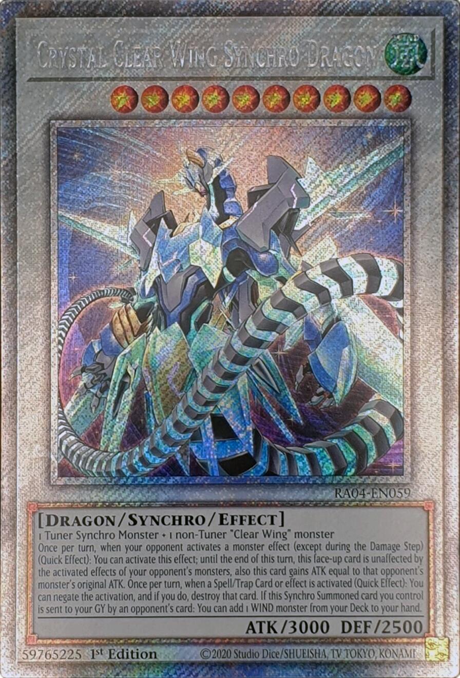 Crystal Clear Wing Synchro Dragon [RA04-EN059] Platinum Secret Rare | Enigma On Main