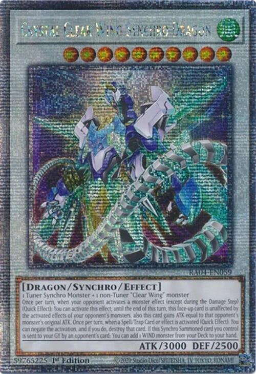 Crystal Clear Wing Synchro Dragon [RA04-EN059] Quarter Century Secret Rare | Enigma On Main