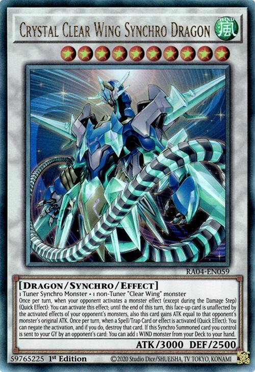 Crystal Clear Wing Synchro Dragon [RA04-EN059] Prismatic Ultimate Rare | Enigma On Main