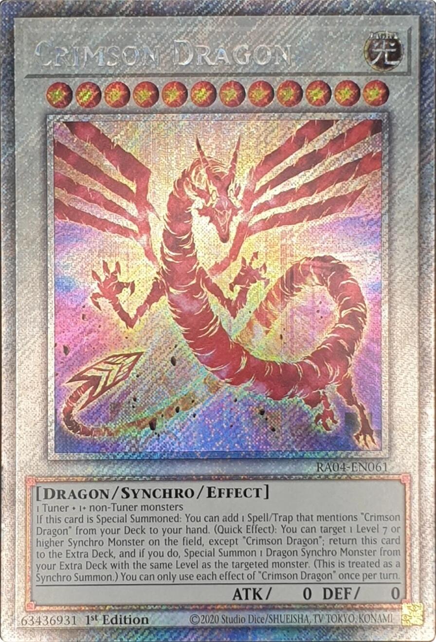Crimson Dragon (card) [RA04-EN061] Platinum Secret Rare | Enigma On Main
