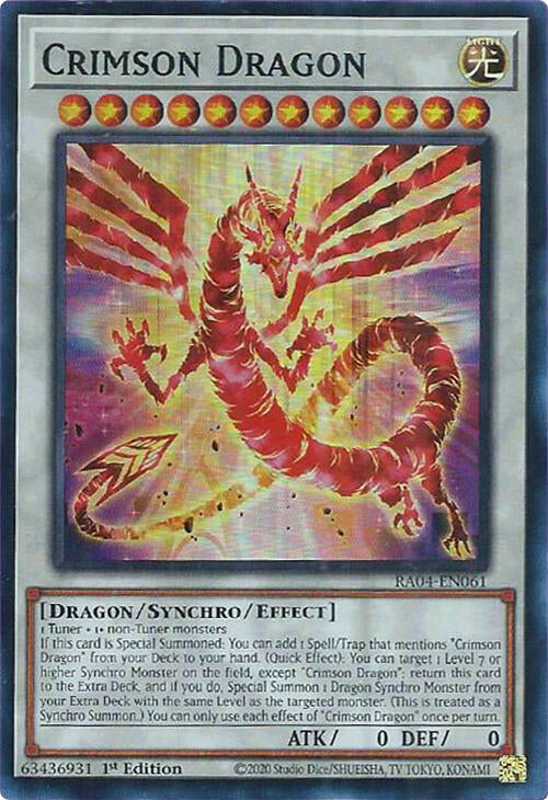 Crimson Dragon (card) [RA04-EN061] Super Rare | Enigma On Main