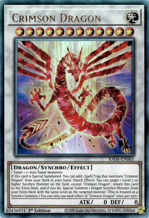 Crimson Dragon (card) [RA04-EN061] Prismatic Ultimate Rare | Enigma On Main