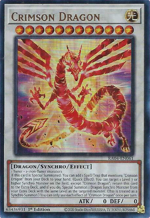 Crimson Dragon (card) [RA04-EN061] Ultra Rare | Enigma On Main