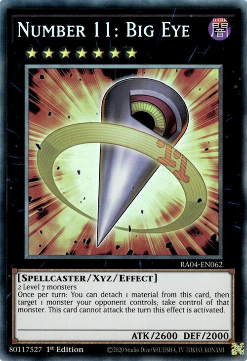 Number 11: Big Eye [RA04-EN062] Prismatic Collector's Rare | Enigma On Main