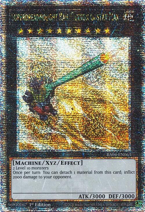 Superdreadnought Rail Cannon Gustav Max [RA04-EN063] Quarter Century Secret Rare | Enigma On Main