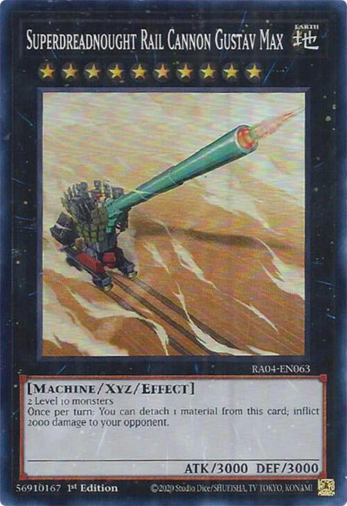 Superdreadnought Rail Cannon Gustav Max [RA04-EN063] Super Rare | Enigma On Main
