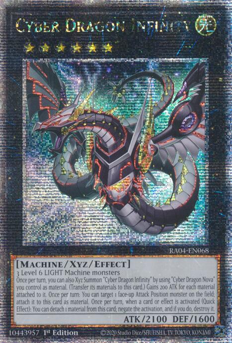Cyber Dragon Infinity (Alternate Art) [RA04-EN068] Quarter Century Secret Rare | Enigma On Main