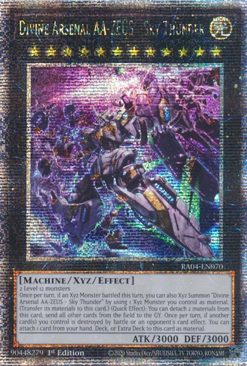 Divine Arsenal AA-ZEUS - Sky Thunder (New Art) [RA04-EN070] Quarter Century Secret Rare | Enigma On Main