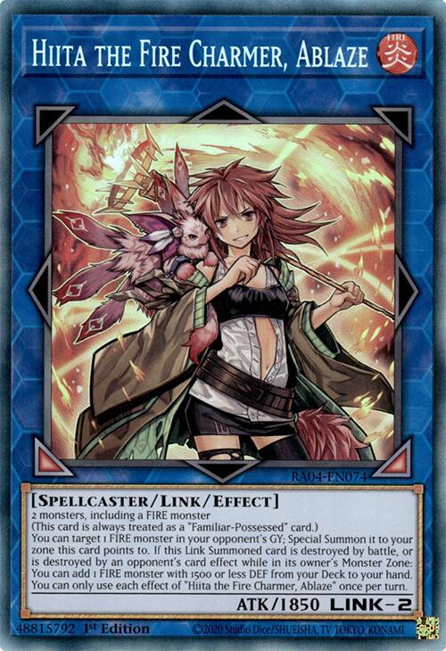 Hiita the Fire Charmer, Ablaze [RA04-EN074] Prismatic Collector's Rare | Enigma On Main
