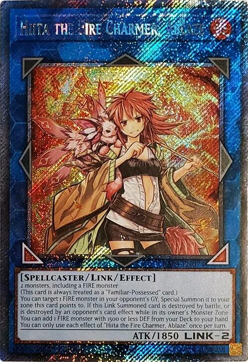 Hiita the Fire Charmer, Ablaze [RA04-EN074] Platinum Secret Rare | Enigma On Main