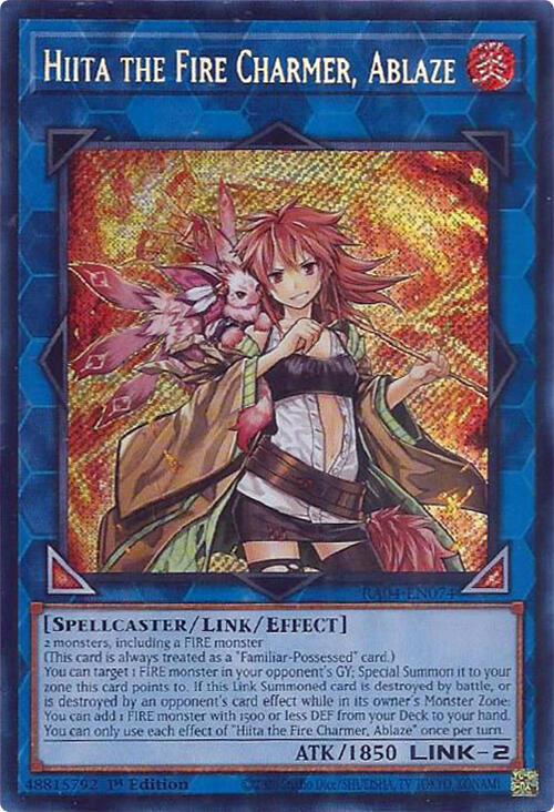 Hiita the Fire Charmer, Ablaze [RA04-EN074] Secret Rare | Enigma On Main