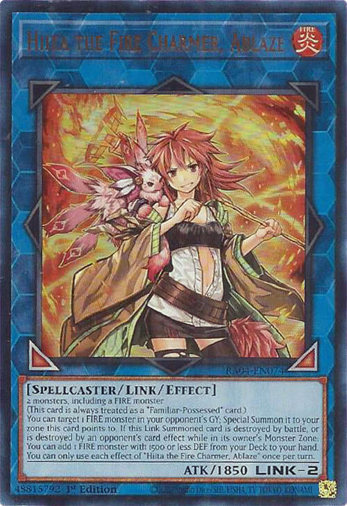 Hiita the Fire Charmer, Ablaze [RA04-EN074] Ultra Rare | Enigma On Main