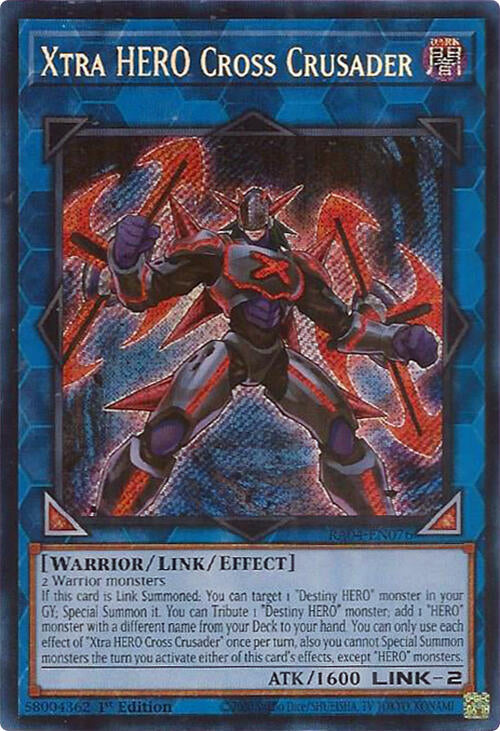 Xtra HERO Cross Crusader [RA04-EN076] Secret Rare | Enigma On Main