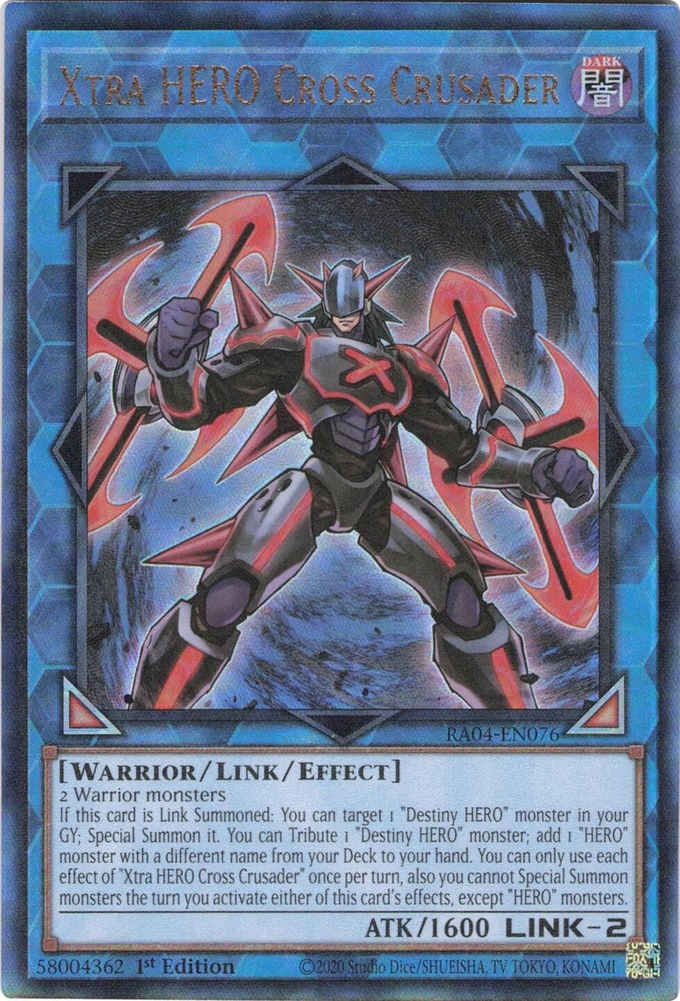 Xtra HERO Cross Crusader [RA04-EN076] Prismatic Ultimate Rare | Enigma On Main