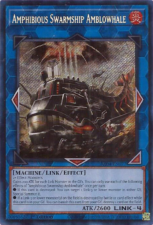 Amphibious Swarmship Amblowhale [RA04-EN077] Secret Rare | Enigma On Main