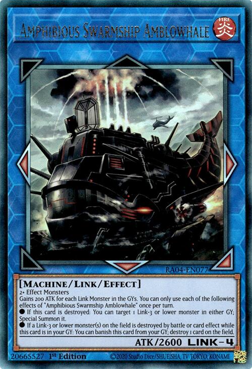 Amphibious Swarmship Amblowhale [RA04-EN077] Prismatic Ultimate Rare | Enigma On Main