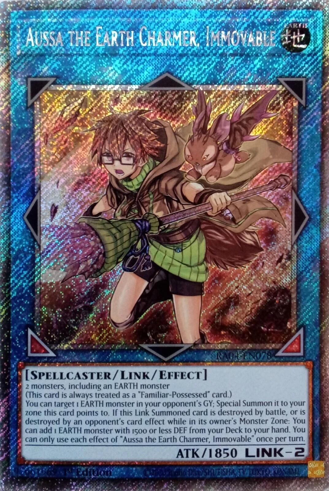 Aussa the Earth Charmer, Immovable [RA04-EN078] Platinum Secret Rare | Enigma On Main