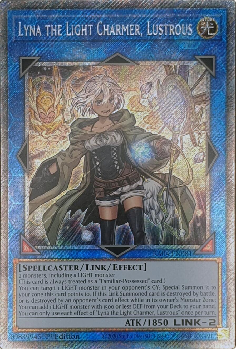 Lyna the Light Charmer, Lustrous [RA04-EN081] Platinum Secret Rare | Enigma On Main